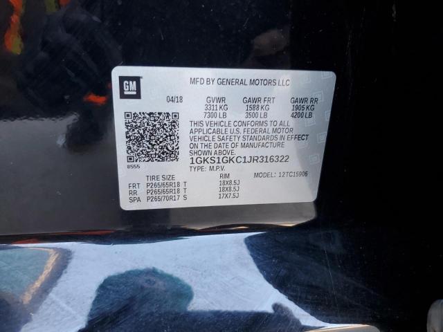 1GKS1GKC1JR316322 GMC Yukon Xl C1500 Slt