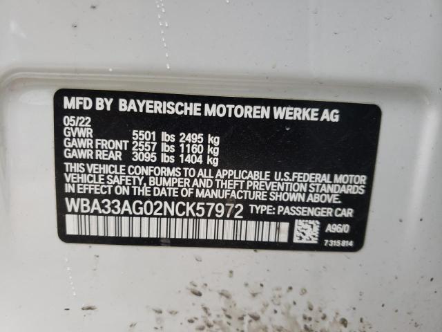 WBA33AG02NCK57972 BMW 530XE