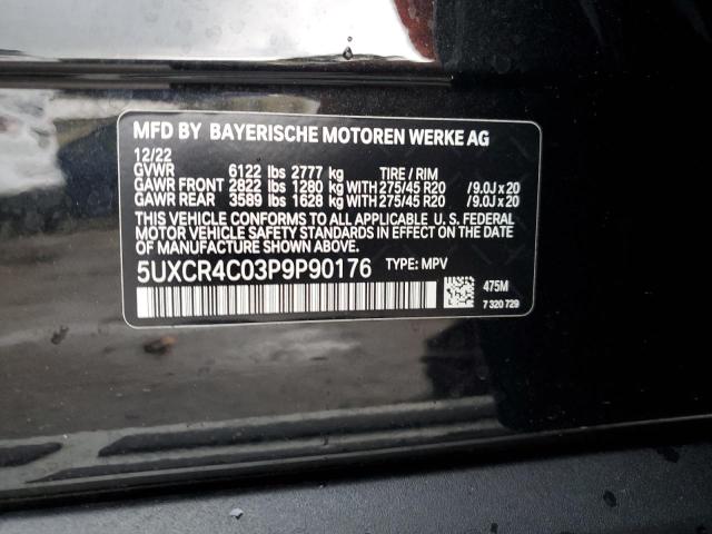 5UXCR4C03P9P90176 BMW X5 Sdrive 40i