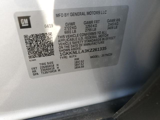 1GKKNLLA3KZ261335 GMC ACADIA SLE