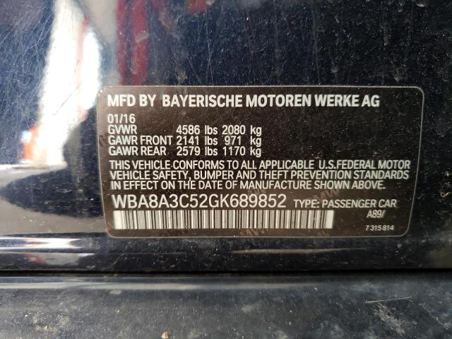 WBA8A3C52GK689852 BMW 320 XI