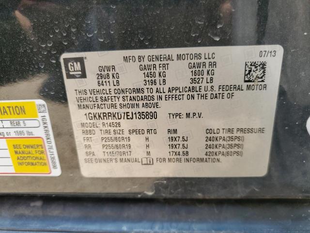 1GKKRRKD7EJ135890 GMC Acadia Slt-1