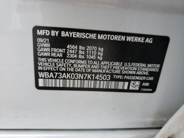 WBA73AK03N7K14503 BMW 228XI