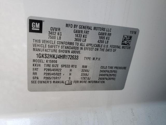 1GKS2HKJ4HR172633 GMC YUKON XL DENALI
