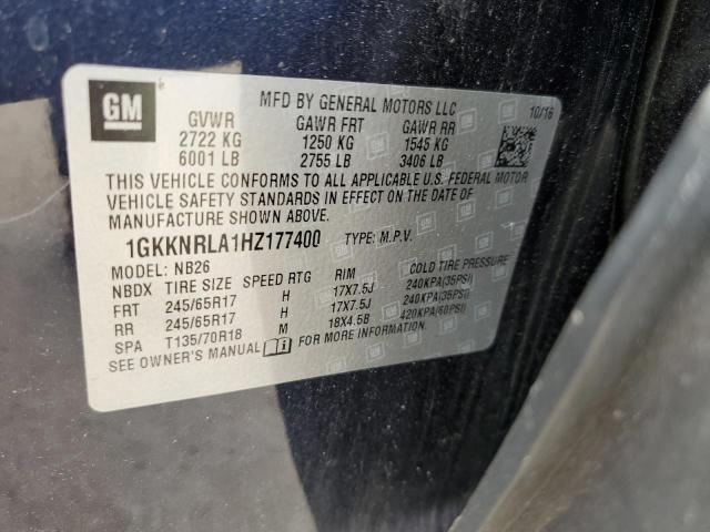 1GKKNRLA1HZ177400 GMC ACADIA SLE