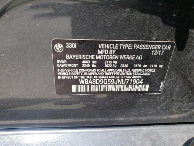 WBA8D9G59JNU71904 BMW 330 XI