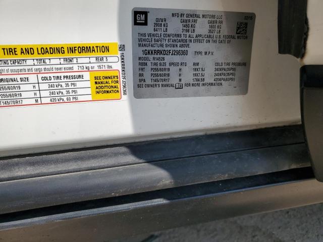 1GKKRRKD2FJ296360 GMC Acadia Slt-1