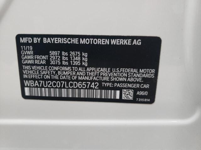 WBA7U2C07LCD65742 BMW 750 Xi