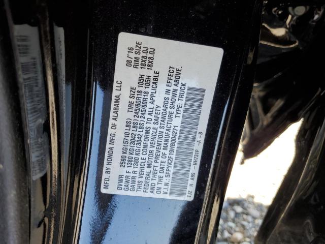 5FPYK2F19HB004271 Honda Ridgeline Sport
