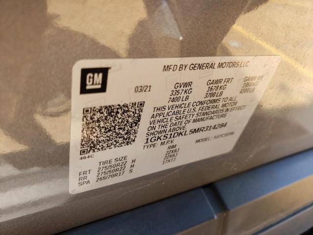1GKS1DKL5MR314284 GMC YUKON DENALI