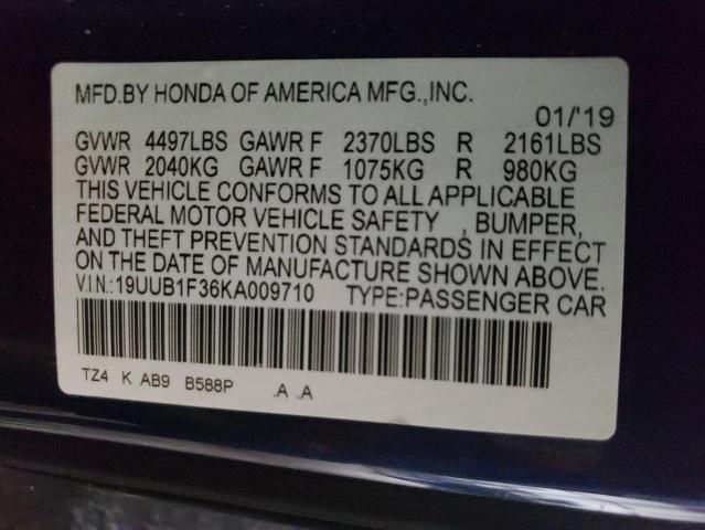 19UUB1F36KA009710 Acura TLX