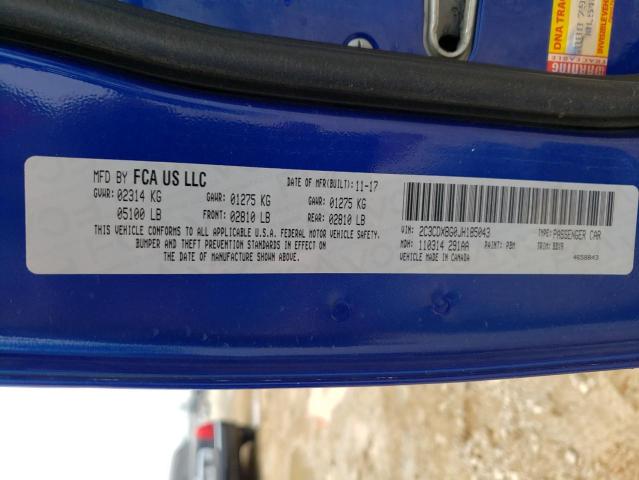 2C3CDXBG0JH185043 Dodge Charger Sxt