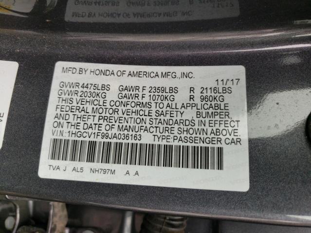 1HGCV1F99JA036163 Honda Accord Touring
