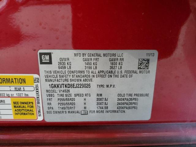1GKKVTKD8EJ229026 GMC Acadia Denali