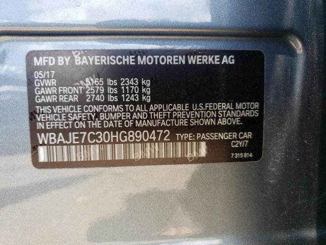 WBAJE7C30HG890472 BMW 540 XI