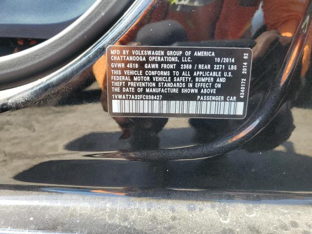 1VWAT7A32FC038427 Volkswagen PASSAT S