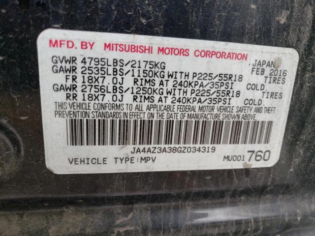 JA4AZ3A38GZ034319 Mitsubishi Outlander Se