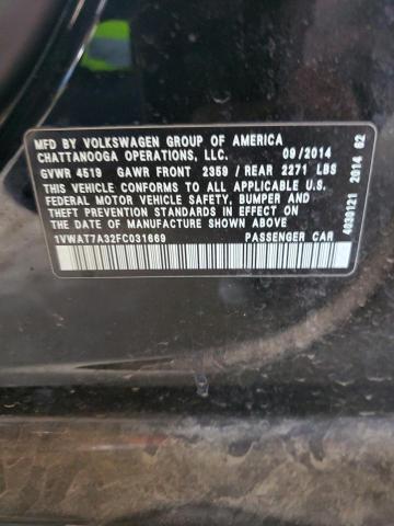 1VWAT7A32FC031669 Volkswagen PASSAT S