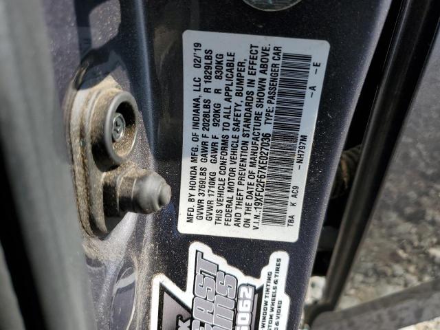 19XFC2F67KE027036 Honda Civic Lx