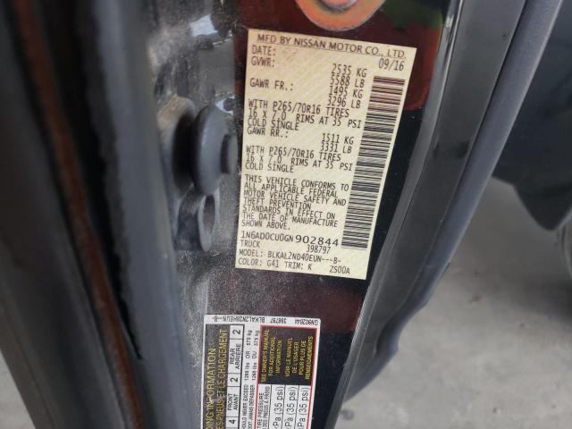 1N6AD0CU0GN902844 Nissan Frontier Sv