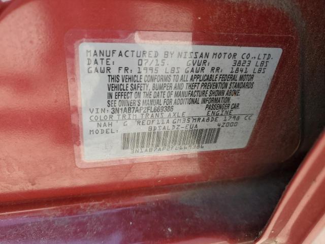 3N1AB7AP2FL669386 Nissan SENTRA S