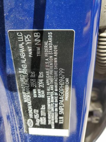 5NPLP4AG0PH096799 Hyundai Elantra Limited
