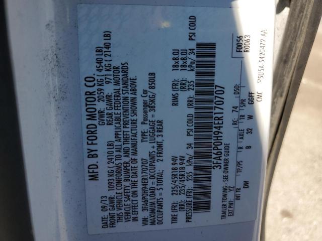 3FA6P0H94ER170707 Ford FUSION SE
