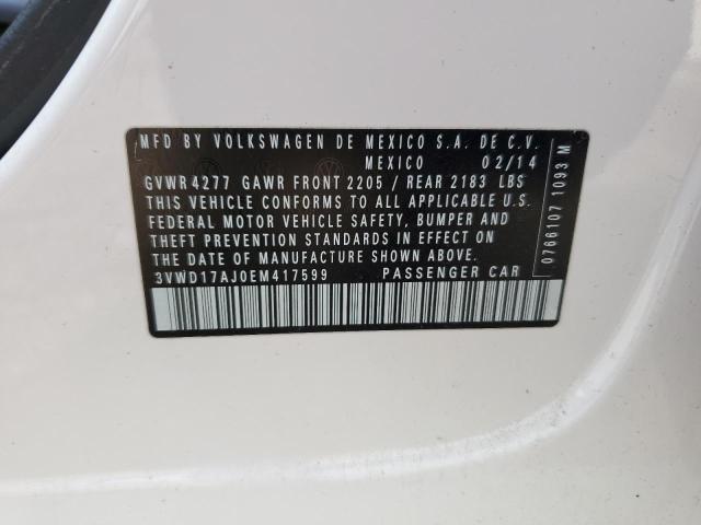 3VWD17AJ0EM417599 Volkswagen JETTA SE