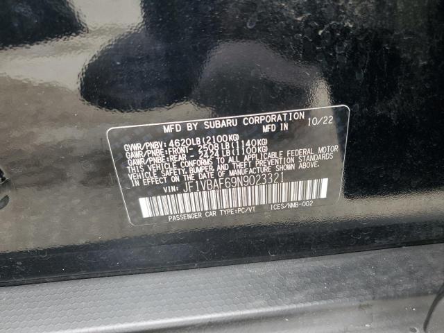 JF1VBAF69N9023321 Subaru WRX PREMIU