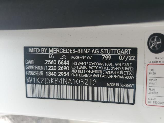W1K2J5KB4NA108212 Mercedes-Benz CLS 450 4M