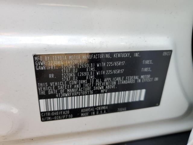 4T3RWRFVXPU109116 Toyota Rav4 Xle