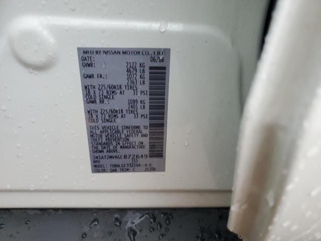 5N1AT2MV4GC872649 Nissan ROGUE S