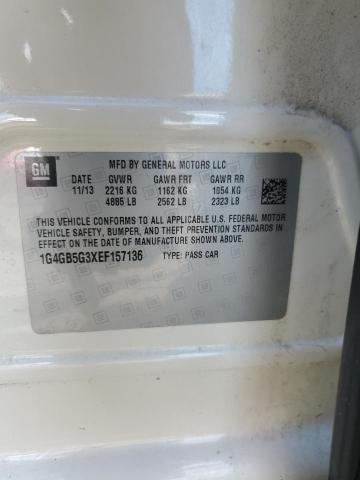 1G4GB5G3XEF157136 Buick Lacrosse