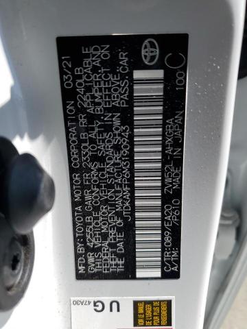 JTDKAMFP6M3190943 Toyota PRIUS PRIM