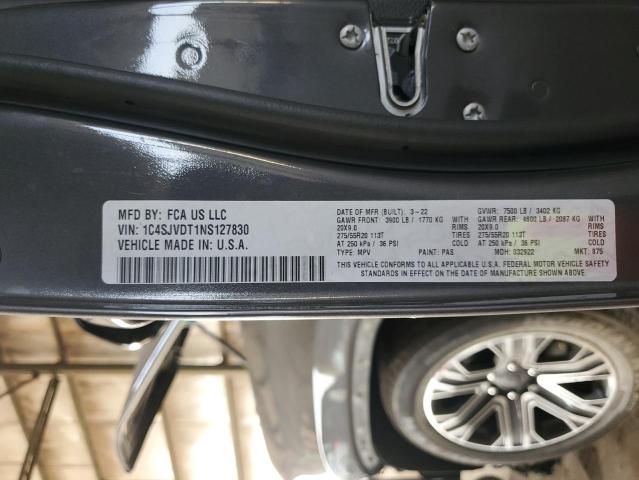 1C4SJVDT1NS127830 Jeep Wagoneer S