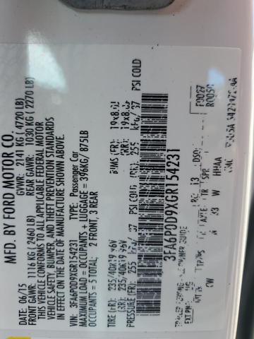 3FA6P0D9XGR154231 Ford FUSION TIT