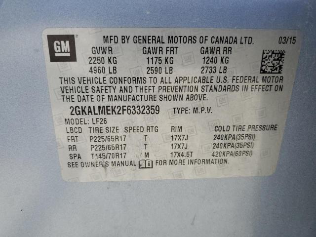 2GKALMEK2F6332359 GMC TERRAIN SL