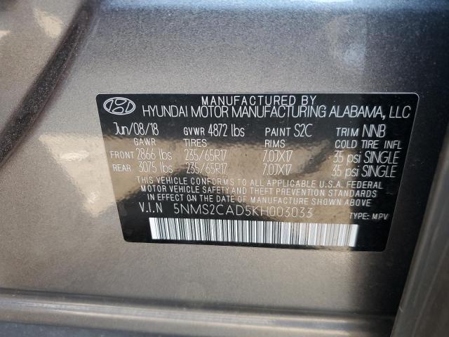 5NMS2CAD5KH003033 Hyundai SANTA FE S