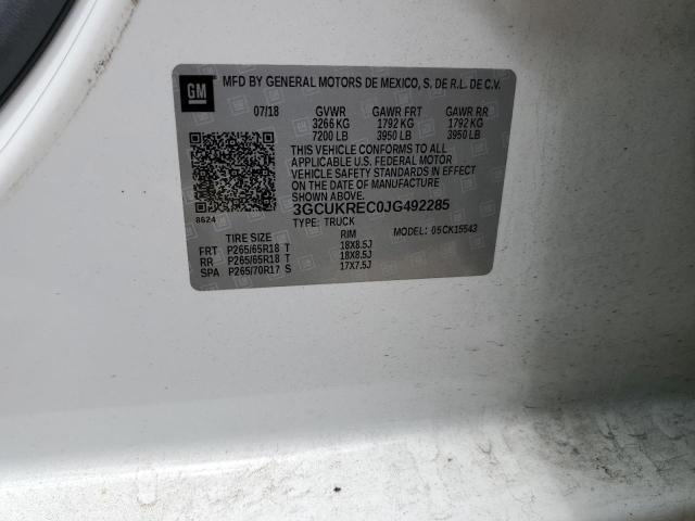 3GCUKREC0JG492285 Chevrolet Silverado