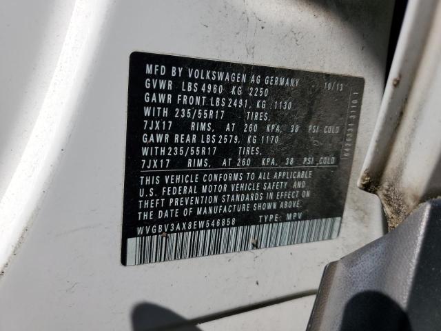 WVGBV3AX8EW546858 Volkswagen TIGUAN S