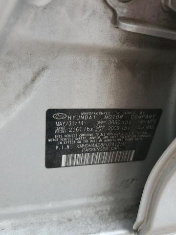 KMHDH4AE8FU241250 Hyundai ELANTRA SE