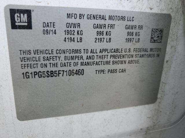 1G1PG5SB5F7106460 Chevrolet CRUZE LTZ