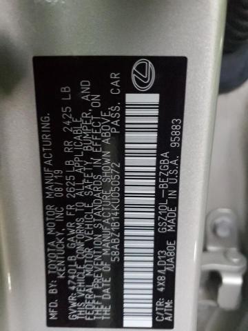 58ABZ1B14KU050572 Lexus ES 350