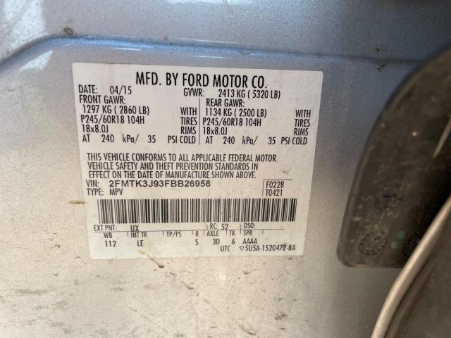 2FMTK3J93FBB26958 Ford EDGE SEL