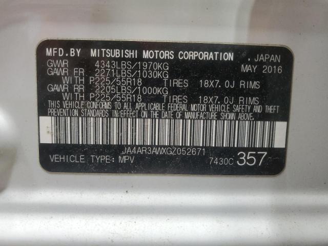JA4AR3AWXGZ052671 Mitsubishi Outlander Sport Es