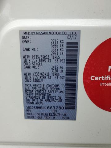 5N1DR2MM3HC663780 Nissan Pathfinder