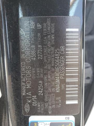 KNAGM4ADXE5064825 KIA OPTIMA HYBRID