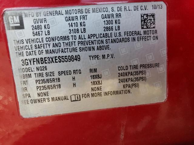 3GYFNBE3XES559849 Cadillac Srx Luxury Collection