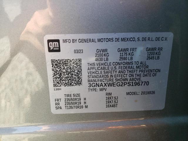 3GNAXWEG2PS196770 Chevrolet EQUINOX RS