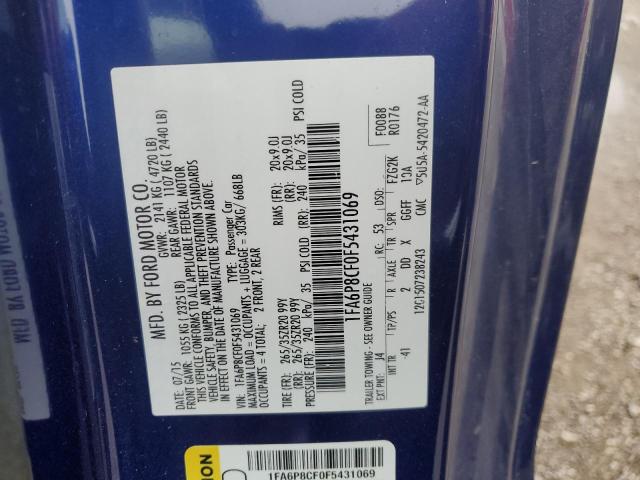 1FA6P8CF0F5431069 Ford MUSTANG GT